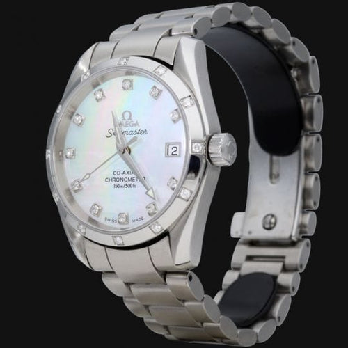 Montre Omega Seamaster Aqua Terra - Montre femme 36 mm en acier avec diamants 58 Facettes MT44825
