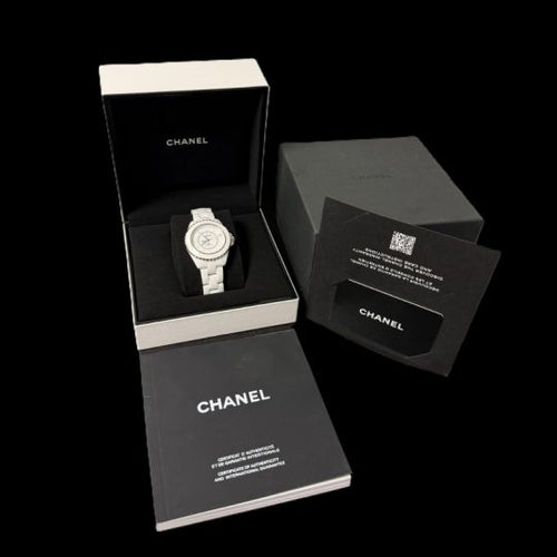 Montre Chanel J12 Phantom - Montre automatique femme en céramique blanche 41 mm 58 Facettes MT44847