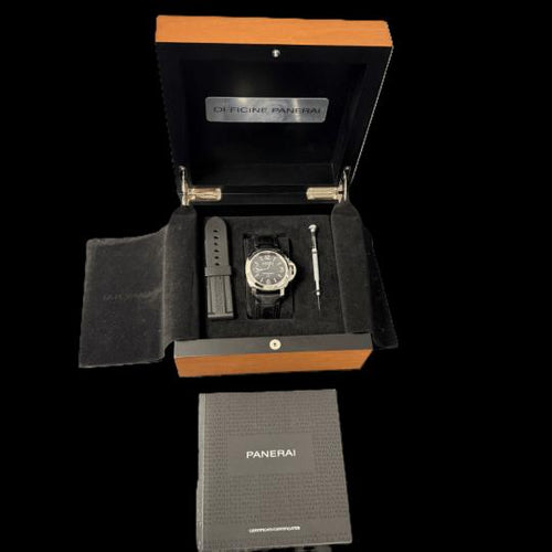 Montre Panerai Luminor Marina Logo - Montre homme 44 mm en acier 58 Facettes MT44612