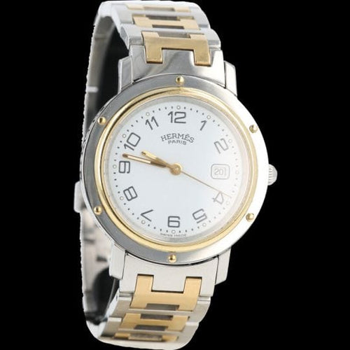 Montre Hermès Clipper - Montre chronographe Diver en or jaune et acier 58 Facettes MT44633