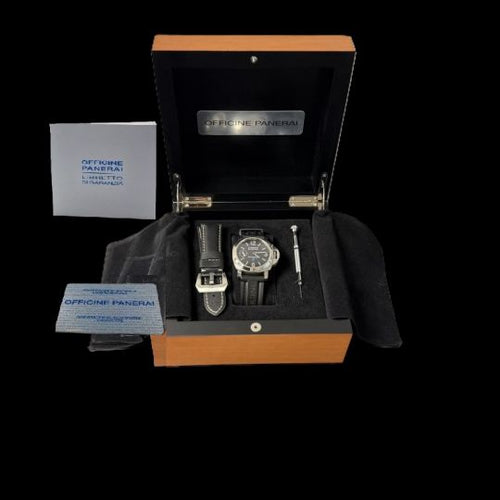 Montre Panerai Luminor Marina Logo - Montre homme en acier 44 mm 58 Facettes MT44613