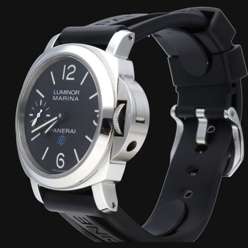 Montre Panerai Luminor Marina Logo - Montre homme en acier 44 mm 58 Facettes MT44613
