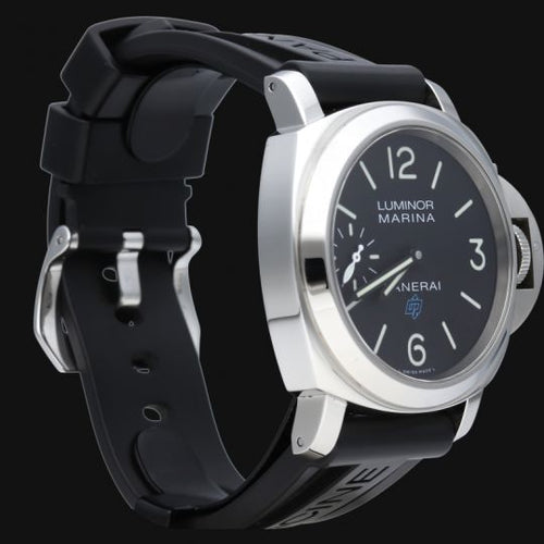 Montre Panerai Luminor Marina Logo - Montre homme en acier 44 mm 58 Facettes MT44613