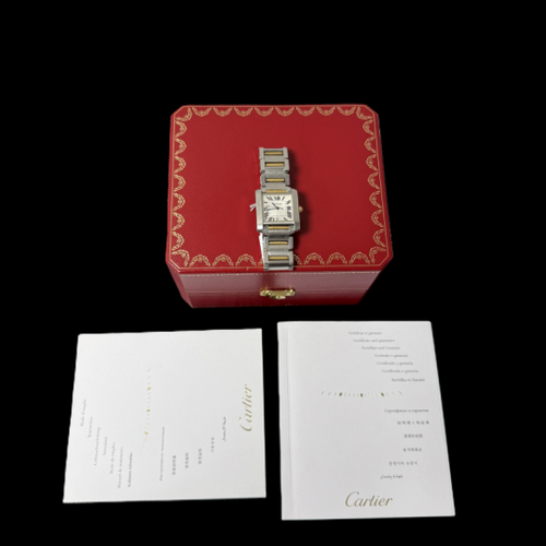 Montre Cartier Tank Française - Montre GM en or jaune et acier 58 Facettes MT43986
