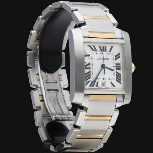 Montre Cartier Tank Française - Montre GM en or jaune et acier 58 Facettes MT43986