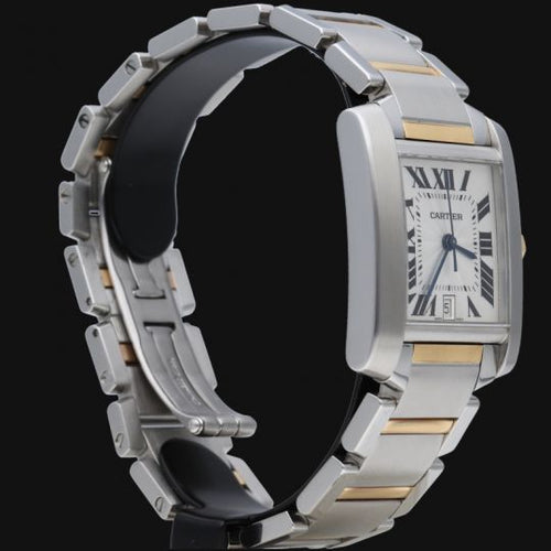 Montre Cartier Tank Française - Montre GM en or jaune et acier 58 Facettes MT43986
