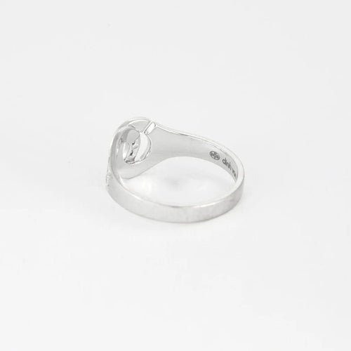 Bague 56 DINH VAN - Menottes - Bague or blanc et diamants 58 Facettes 250011