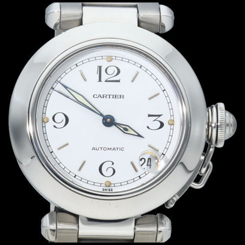 Montre Cartier Pasha - Montre Pasha C automatique 35 mm en acier 58 Facettes MT44578