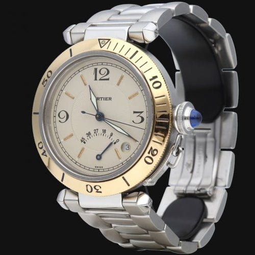 Montre Cartier Pasha - Montre automatique en acier 38 mm 58 Facettes MT44404