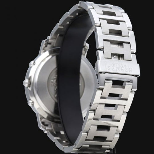 Montre Hermès Clipper - Montre chronographe automatique homme en acier 58 Facettes MT44631