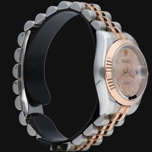 Montre Rolex Lady-Datejust 26 - Montre Oyster Perpetual en or rose et acier 58 Facettes MT42670