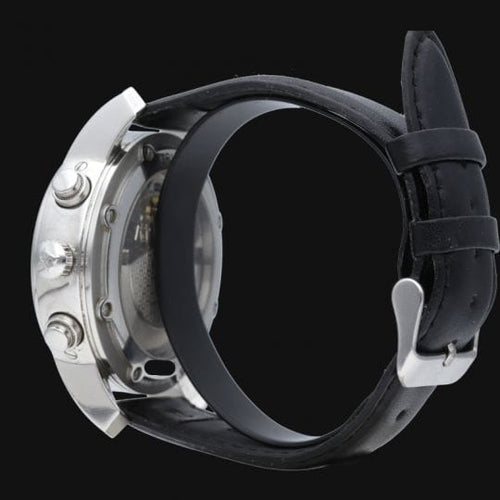 Montre Hermès Clipper - Montre chronographe automatique en acier 58 Facettes MT44640