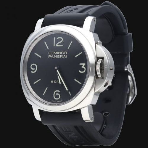 Montre Panerai Luminor Base 8 Days - Montre homme en acier 44 mm 58 Facettes MT44607