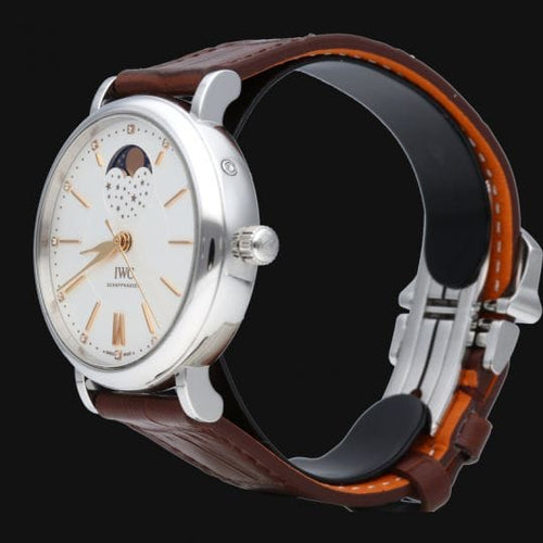 Montre IWC Portofino - Montre automatique 37 mm en acier 58 Facettes MT44464