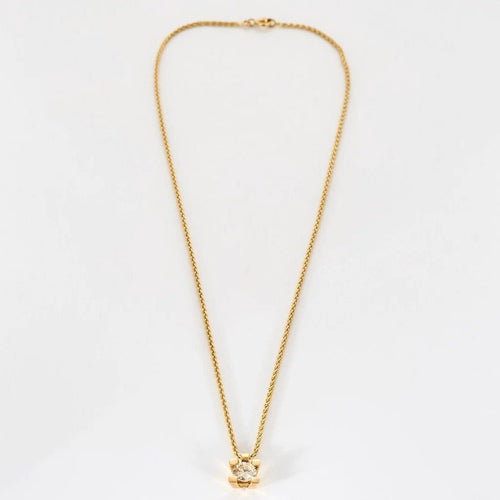 Collier Chaine et pendentif or jaune et diamant 58 Facettes 250210