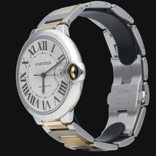 Montre Cartier Ballon Bleu - Montre femme 42 mm en or jaune et acier 58 Facettes MT42948