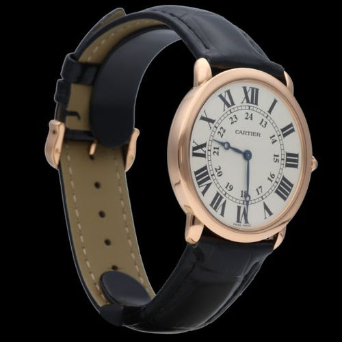 Montre Cartier Ronde Louis de Cartier - Montre homme en or rose 36 mm 58 Facettes MT44445