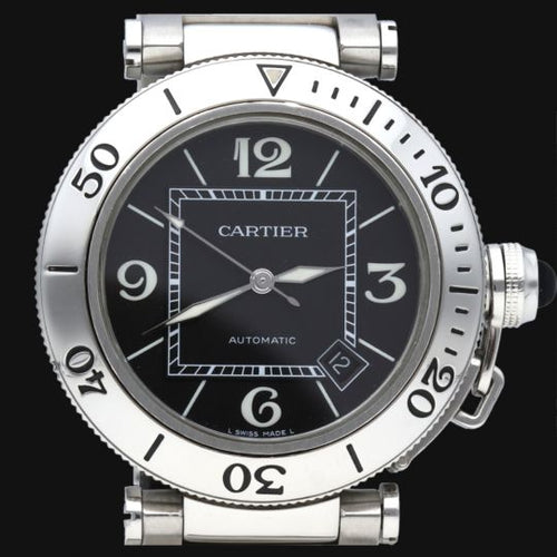 Montre Cartier Pasha Seatimer - Montre automatique homme en acier 40 mm 58 Facettes MT42730