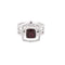 Bague 52 Bague moderne or gris, grenat et diamants 58 Facettes 250171