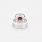 Bague 52 Bague moderne or gris, grenat et diamants 58 Facettes 250171