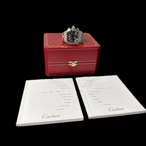 Montre Cartier Roadster XL - Montre chronographe automatique en acier 58 Facettes MT40095