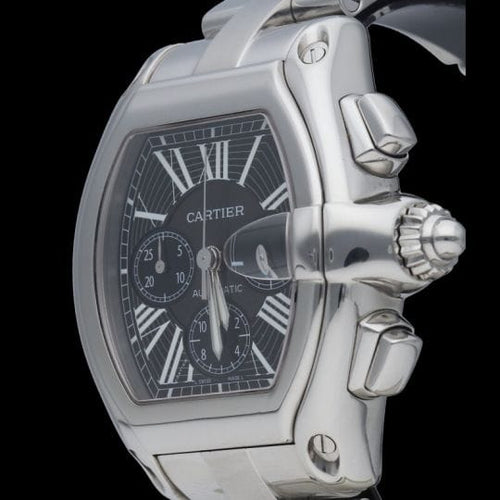 Montre Cartier Roadster XL - Montre chronographe automatique en acier 58 Facettes MT40095