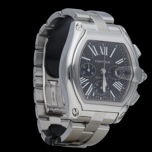 Montre Cartier Roadster XL - Montre chronographe automatique en acier 58 Facettes MT40095