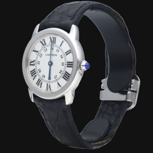 Montre Cartier Ronde Solo - Montre femme quartz 29 mm en acier 58 Facettes MT40105