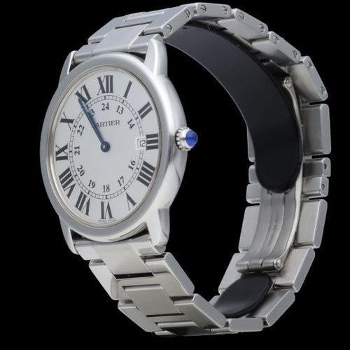 Montre Cartier Ronde Solo - Montre ronde homme en acier 58 Facettes MT40298