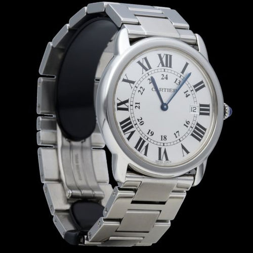 Montre Cartier Ronde Solo - Montre ronde homme en acier 58 Facettes MT40298
