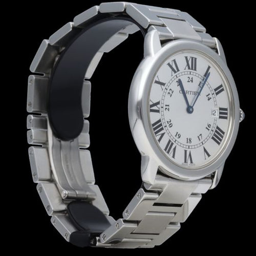 Montre Cartier Ronde Solo - Montre ronde homme en acier 58 Facettes MT40298