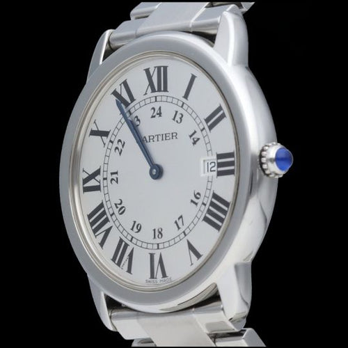 Montre Cartier Ronde Solo - Montre ronde homme en acier 58 Facettes MT40298