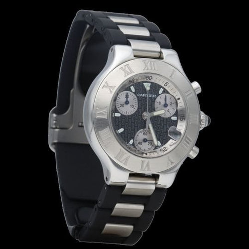 Montre Cartier Must 21 Chronoscaph - Montre quartz acier 38 mm 58 Facettes MT40339