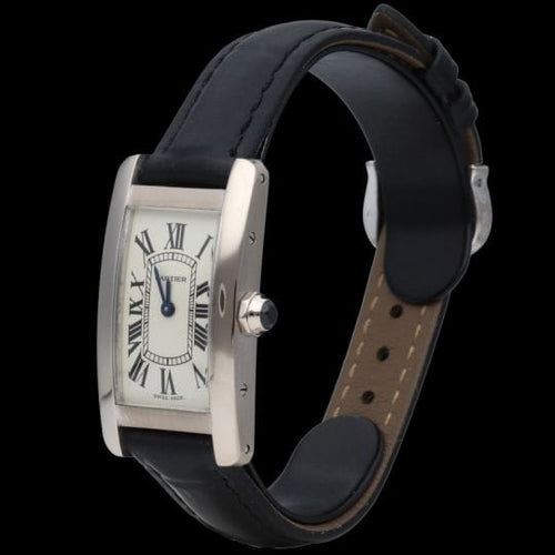 Montre Cartier Tank Américaine - Montre femme en or blanc 58 Facettes MT38944
