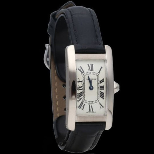 Montre Cartier Tank Américaine - Montre femme en or blanc 58 Facettes MT38944