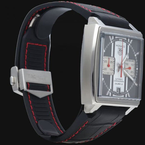 Montre TAG Heuer Monaco - Montre chronographe Calibre 12 en acier 58 Facettes MT40071