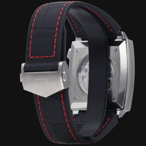 Montre TAG Heuer Monaco - Montre chronographe Calibre 12 en acier 58 Facettes MT40071