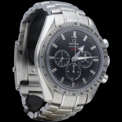 Montre Omega Speedmaster Broad Arrow - Montre chronographe automatique en acier 42 mm 58 Facettes MT40878