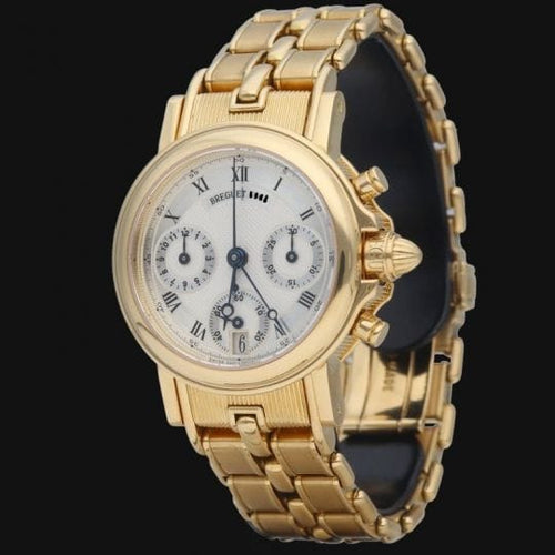 Montre Breguet Marine - Montre chronographe en or jaune 18K 58 Facettes MT41185