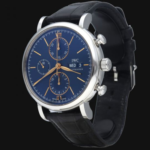 Montre IWC Portofino - Montre chronographe automatique homme 42 mm acier 58 Facettes MT41112