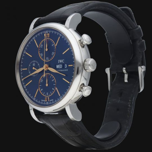 Montre IWC Portofino - Montre chronographe automatique homme 42 mm acier 58 Facettes MT41112