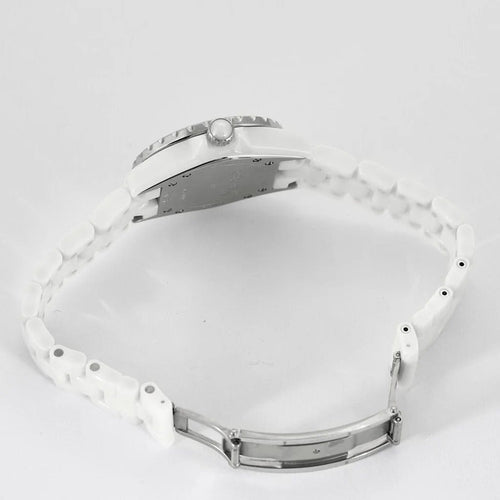 Montre CHANEL- J12 - Montre en céramique blanche. 58 Facettes 250278