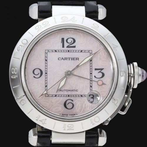 Montre Cartier Pasha GMT - Montre femme automatique en acier 35 mm 58 Facettes MT40996