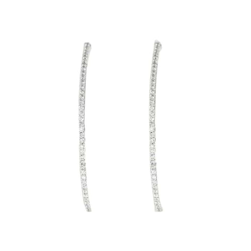 Boucles d'oreilles Messika - Boucles d'oreilles Gatsby en Or blanc 18k 58 Facettes 250325