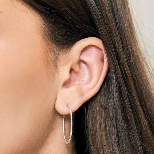 Boucles d'oreilles Messika - Boucles d'oreilles Gatsby en Or blanc 18k 58 Facettes 250325