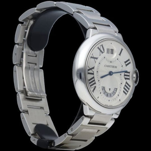Montre Cartier Ballon Bleu - Montre Dual Time GMT en acier 38 mm 58 Facettes MT41537