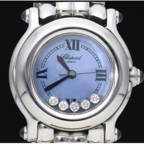 Montre Chopard Happy Sport - Montre Mini en acier, cadran nacré 58 Facettes MT41701