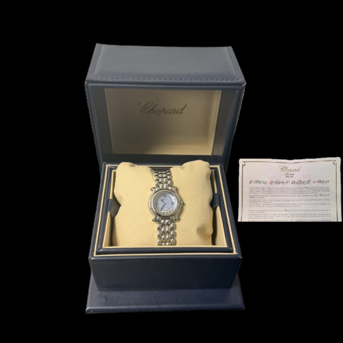 Montre Chopard Happy Sport - Montre Mini en acier, cadran nacré 58 Facettes MT41701