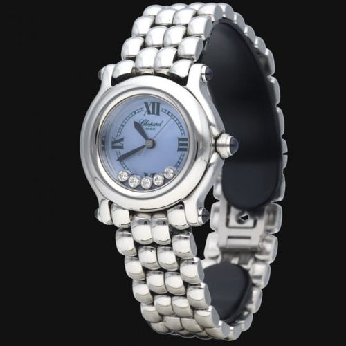 Montre Chopard Happy Sport - Montre Mini en acier, cadran nacré 58 Facettes MT41701