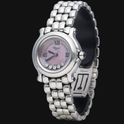 Montre Chopard Happy Sport Mini - Montre femme en acier cadran nacré 58 Facettes MT41700
